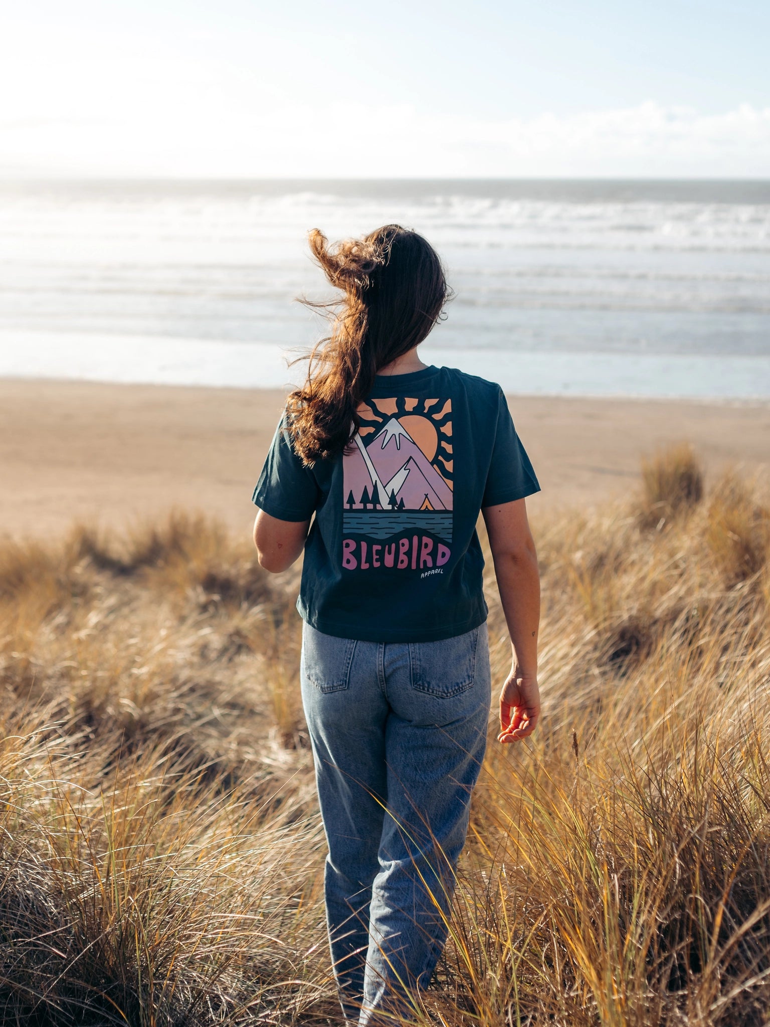 Solace Cropped Tee - Teal