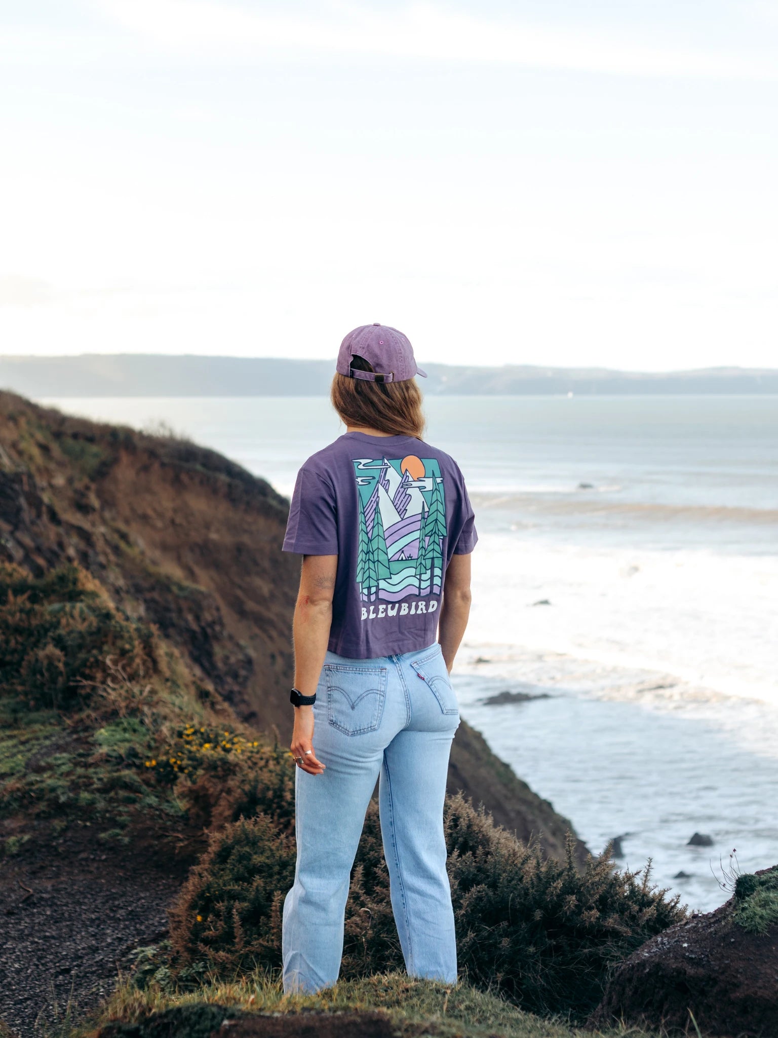 Trailhead Cropped Tee - Plum