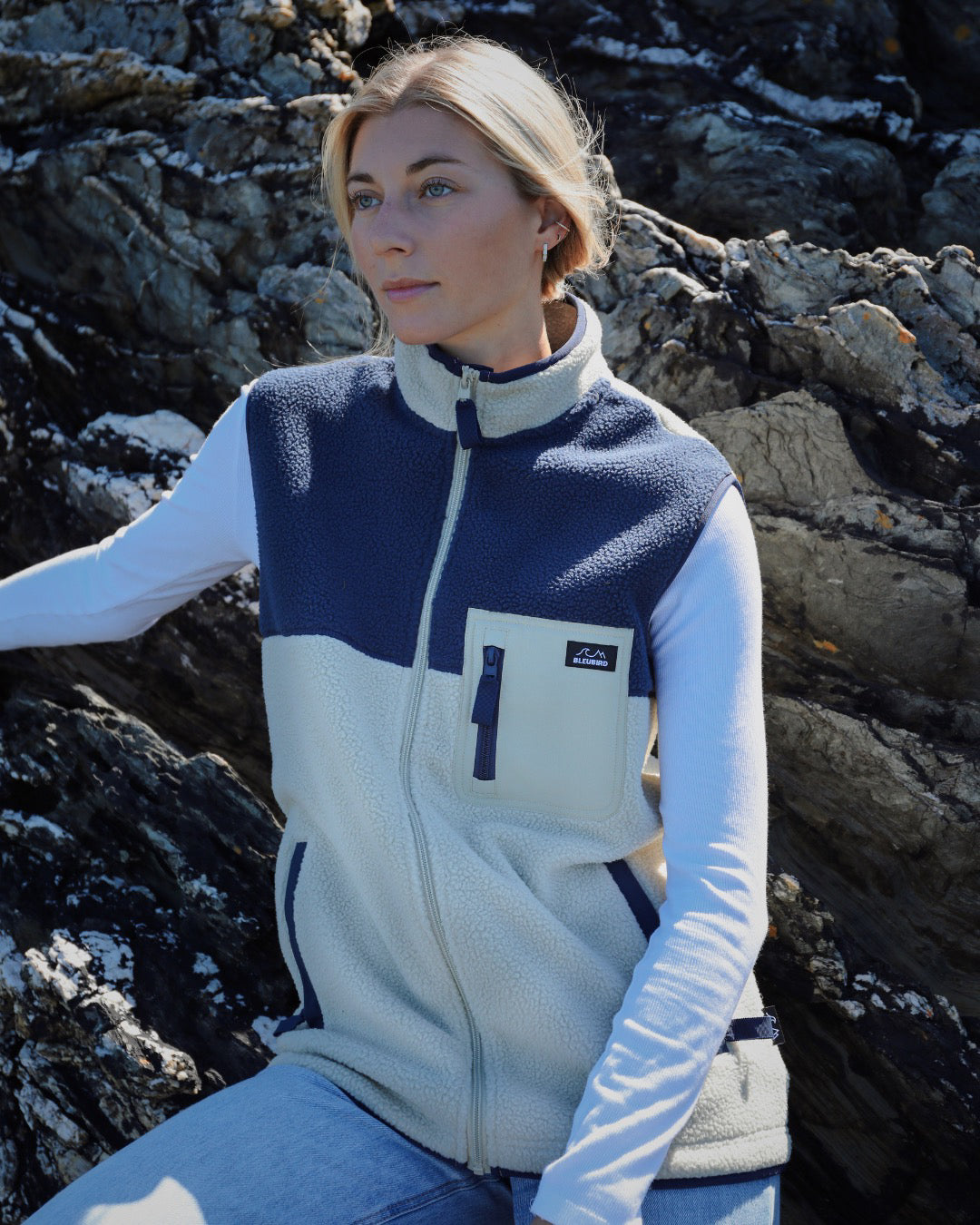 S/Y - Polar Gilet Fleece - Beige - XS