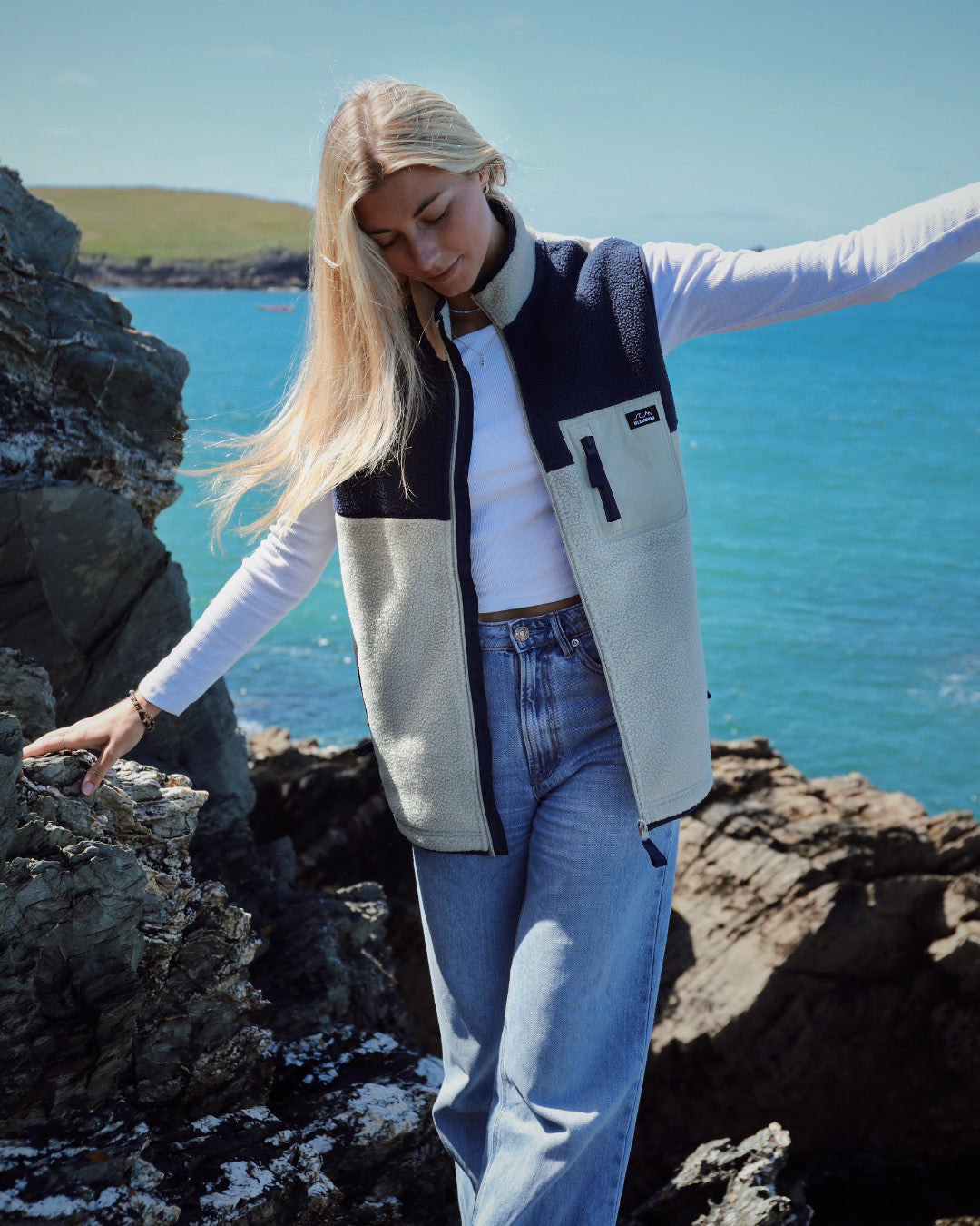 S/Y - Polar Gilet Fleece - Beige - XS
