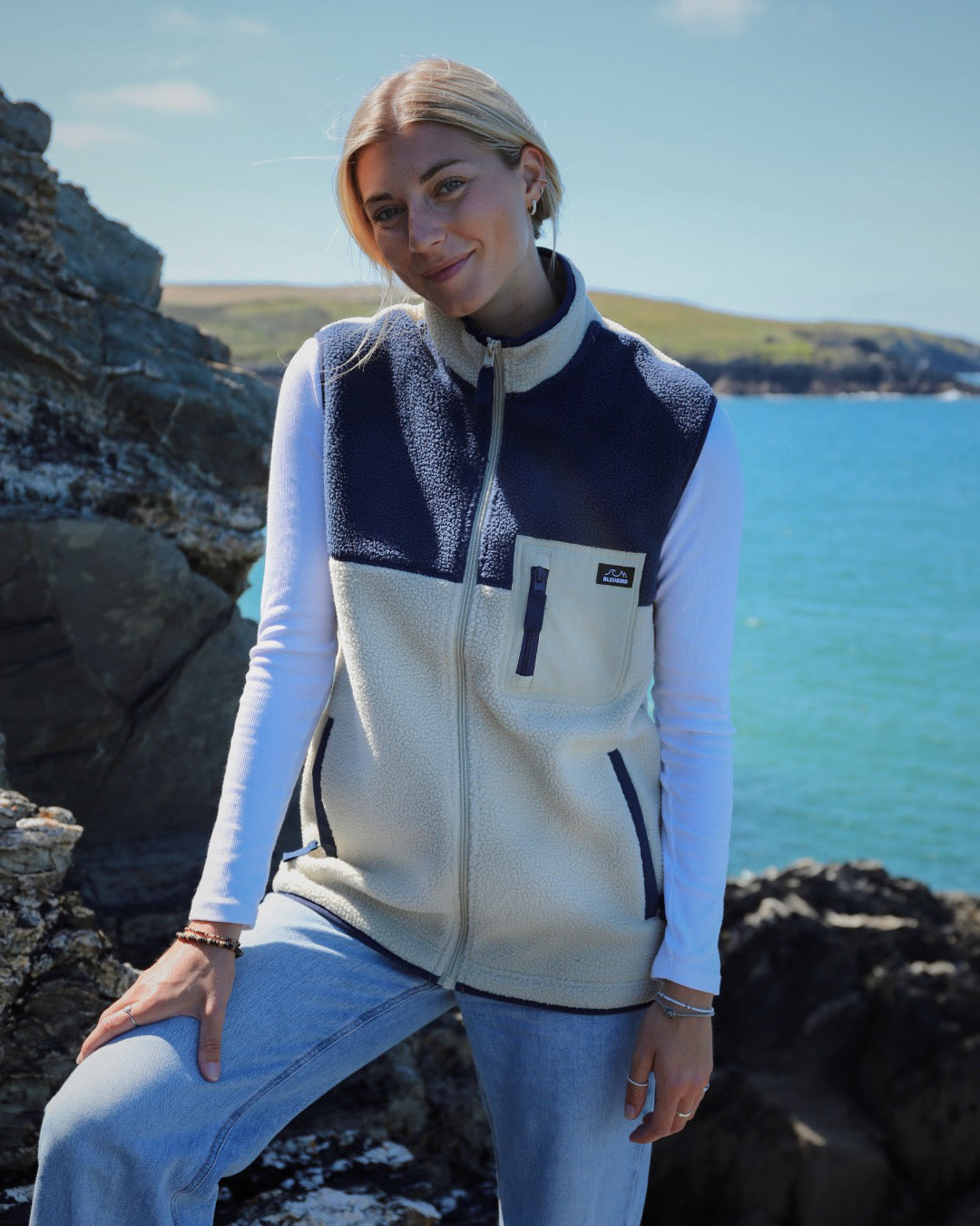 S/Y - Polar Gilet Fleece - Beige - XS