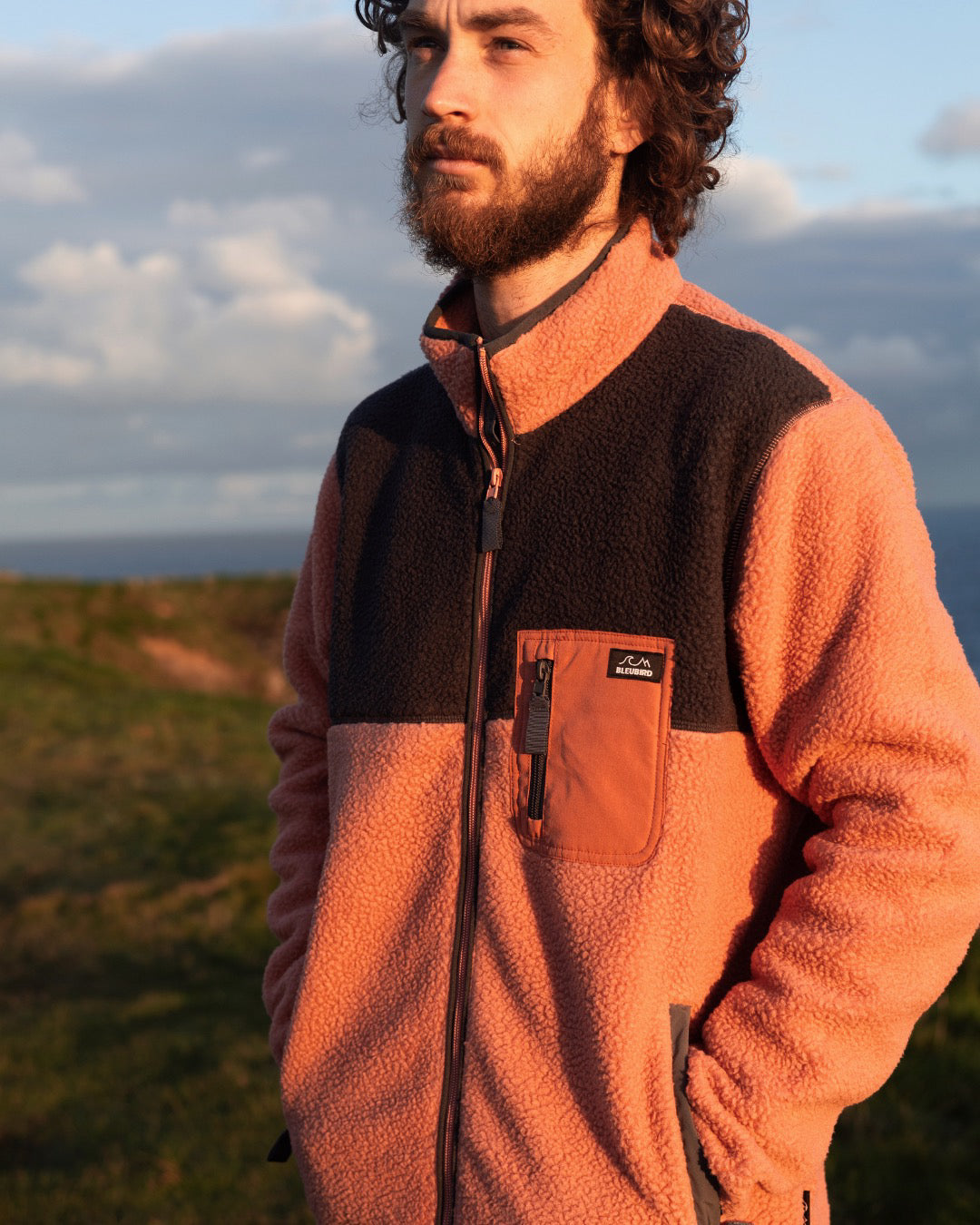 Polar Full Zip Fleece - Coral