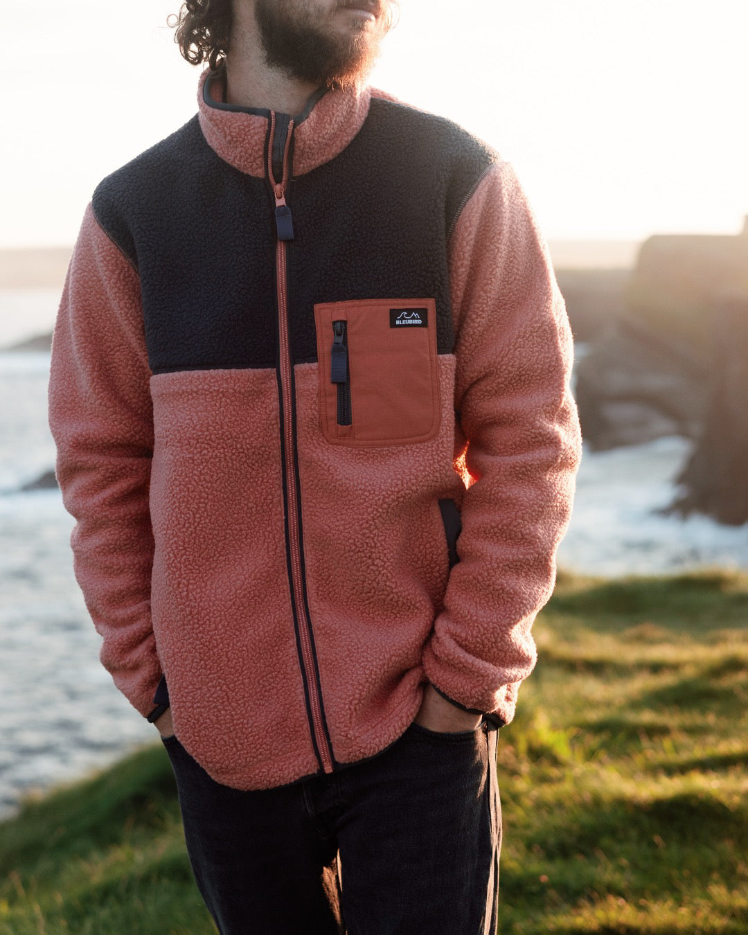 Polar Full Zip Fleece - Coral