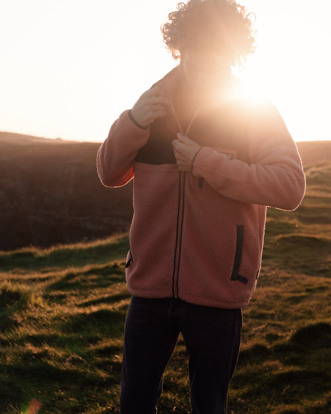 Polar Full Zip Fleece - Coral