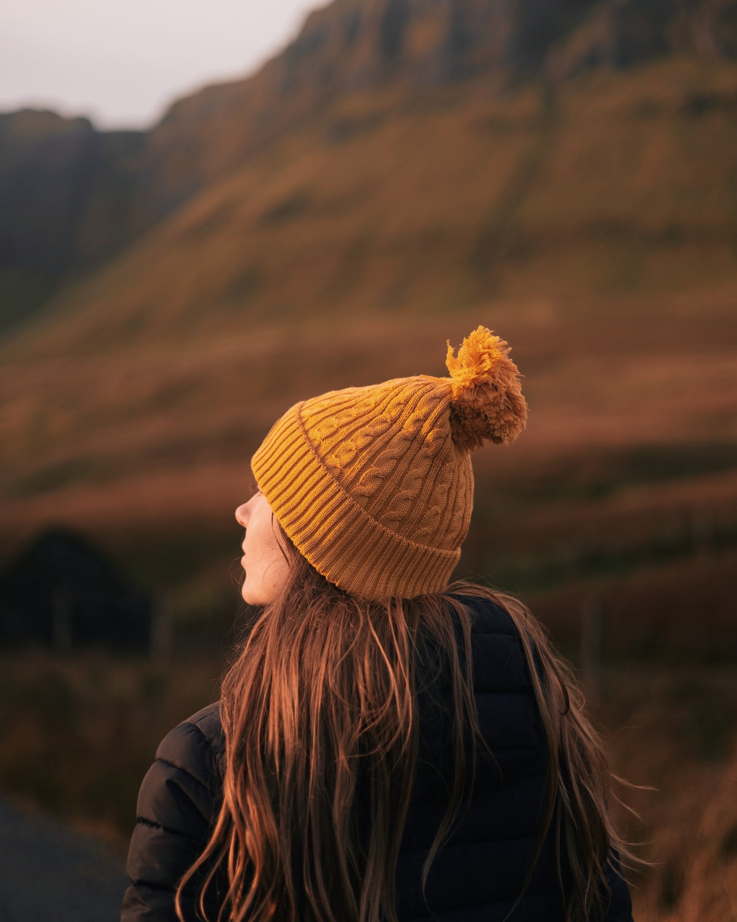 Bobble Beanie Recycled - Mustard