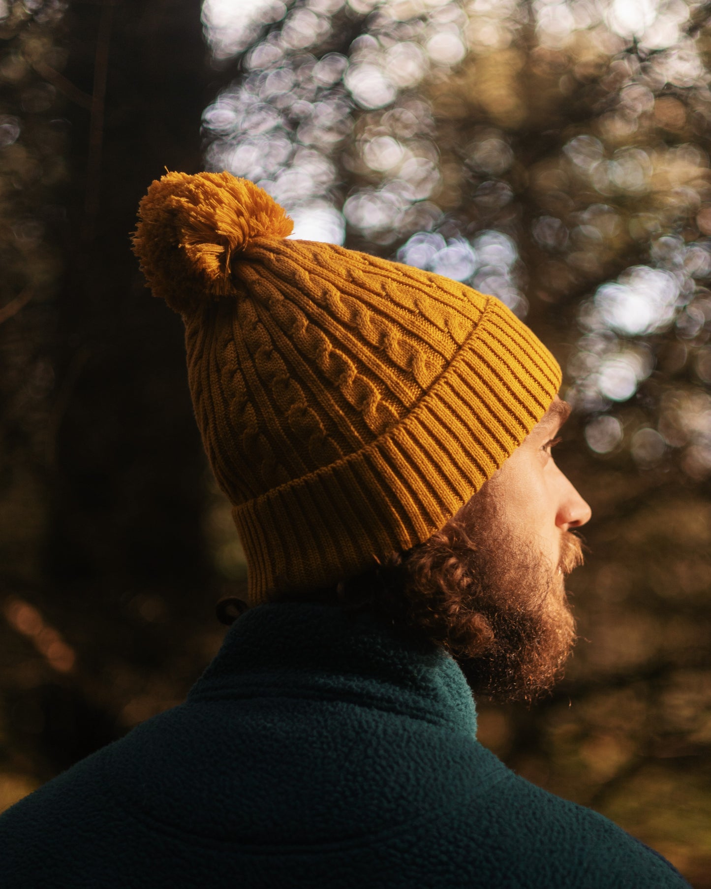 Bobble Beanie Recycled - Mustard