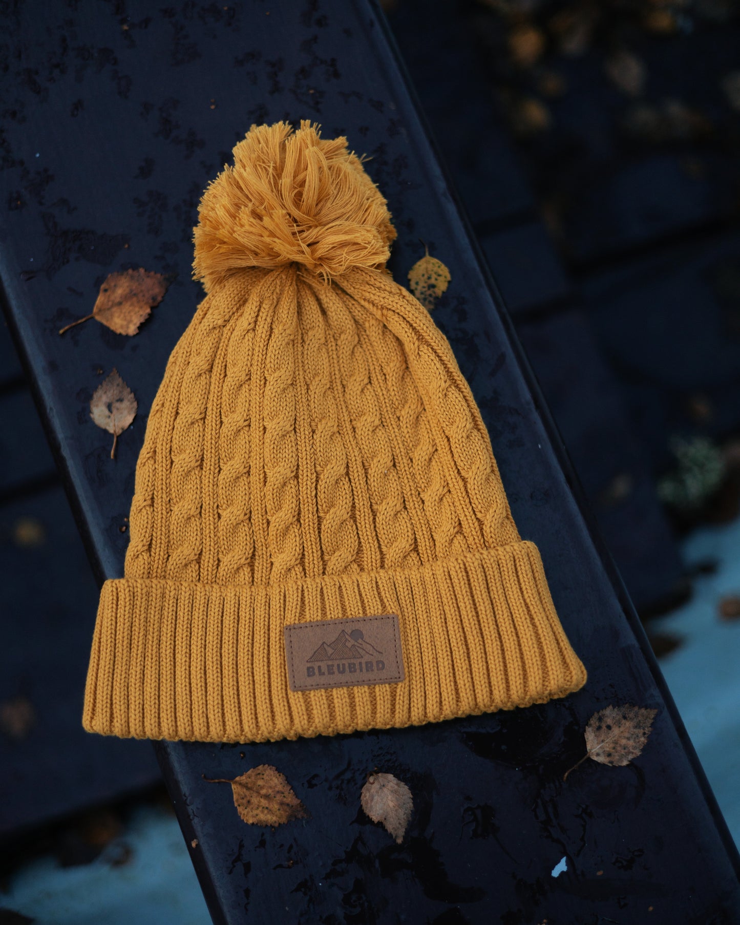 Bobble Beanie Recycled - Mustard