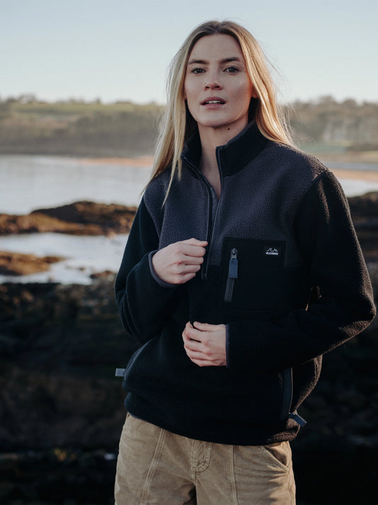 Polar 1/4 Zip Fleece - Charcoal