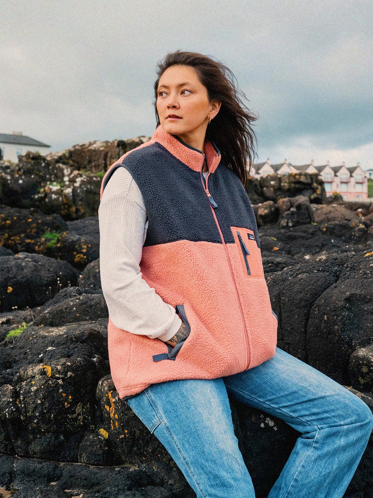 Polar Gilet Fleece - Coral