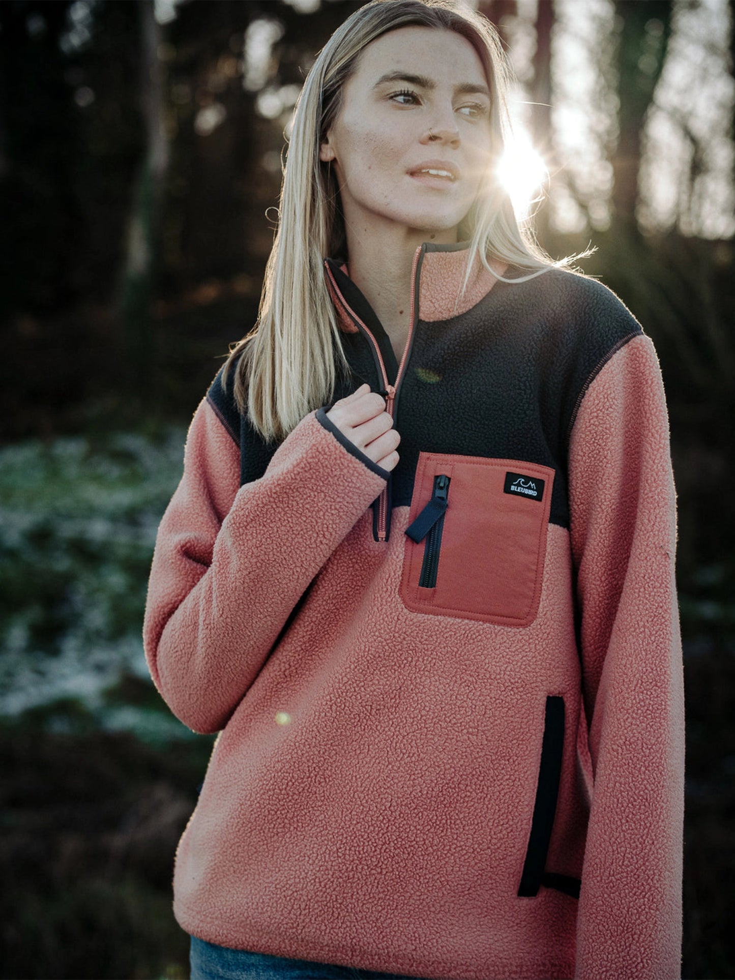 Polar 1/4 Zip Fleece - Coral