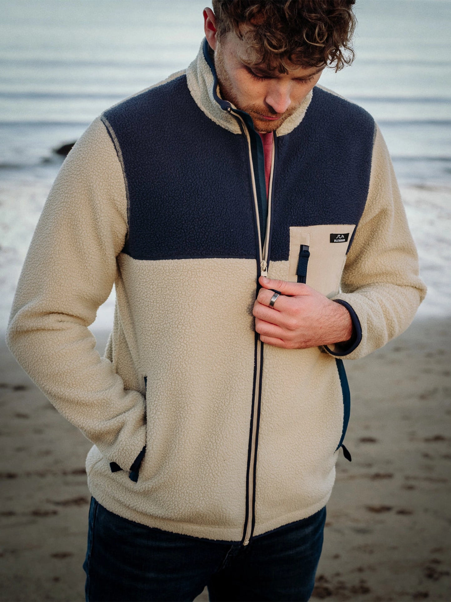 Polar Full Zip Fleece - Beige