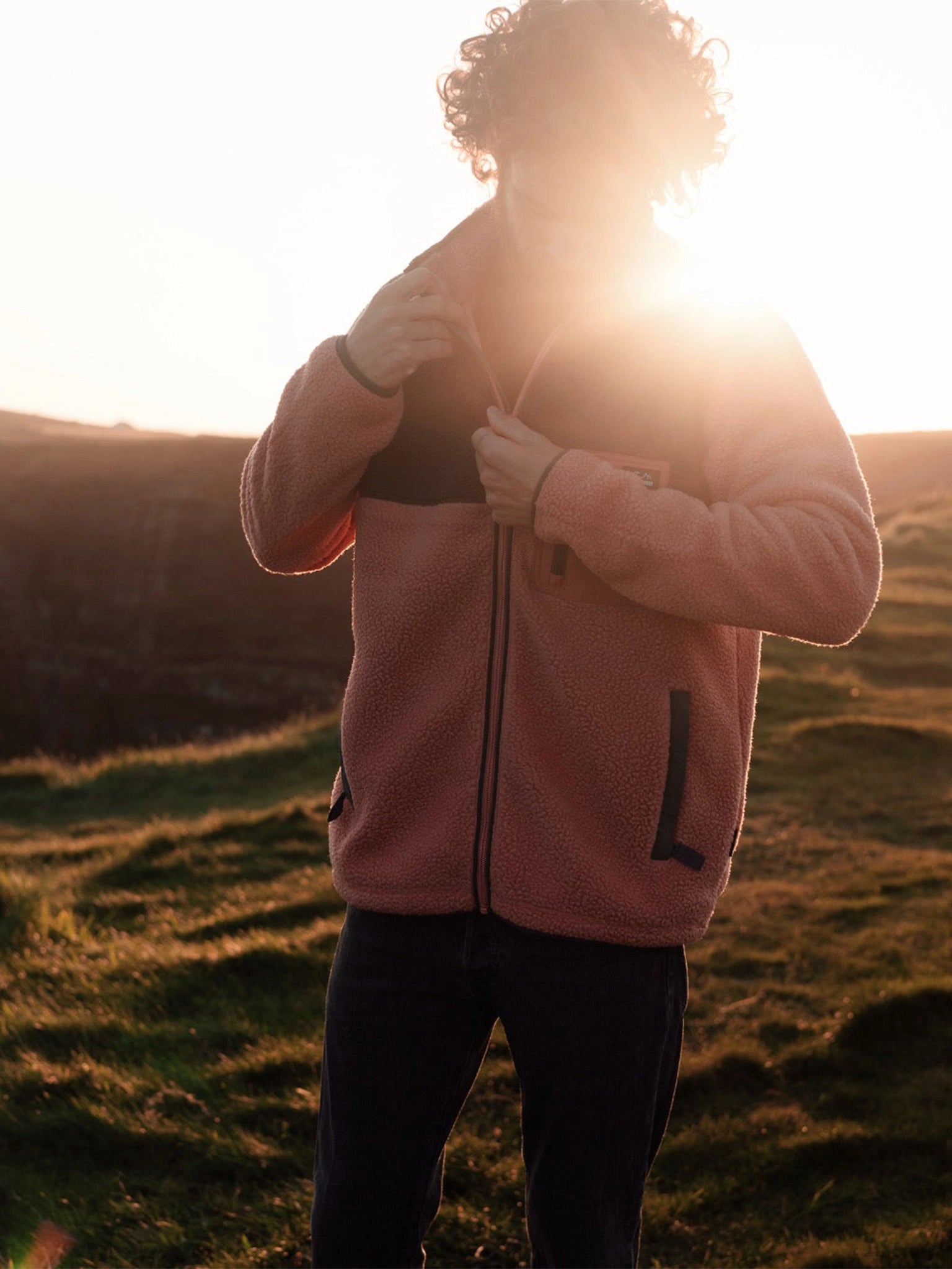 Polar Full Zip Fleece - Coral