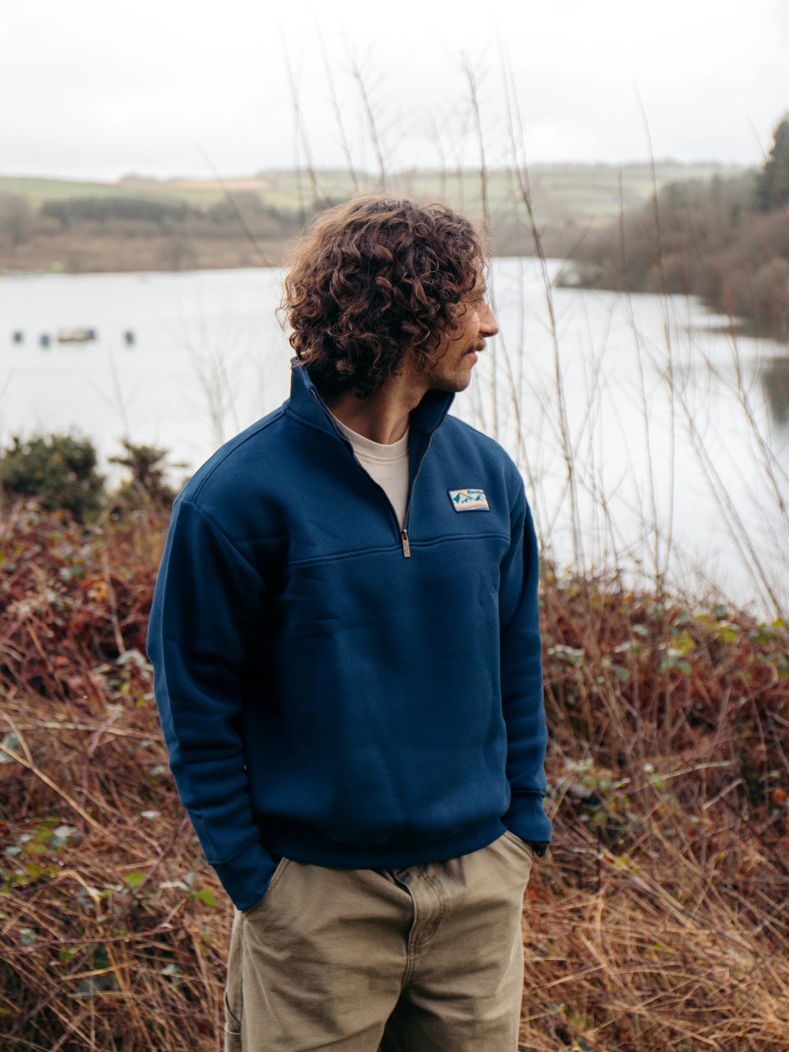Bracken Quarter Zip - Navy