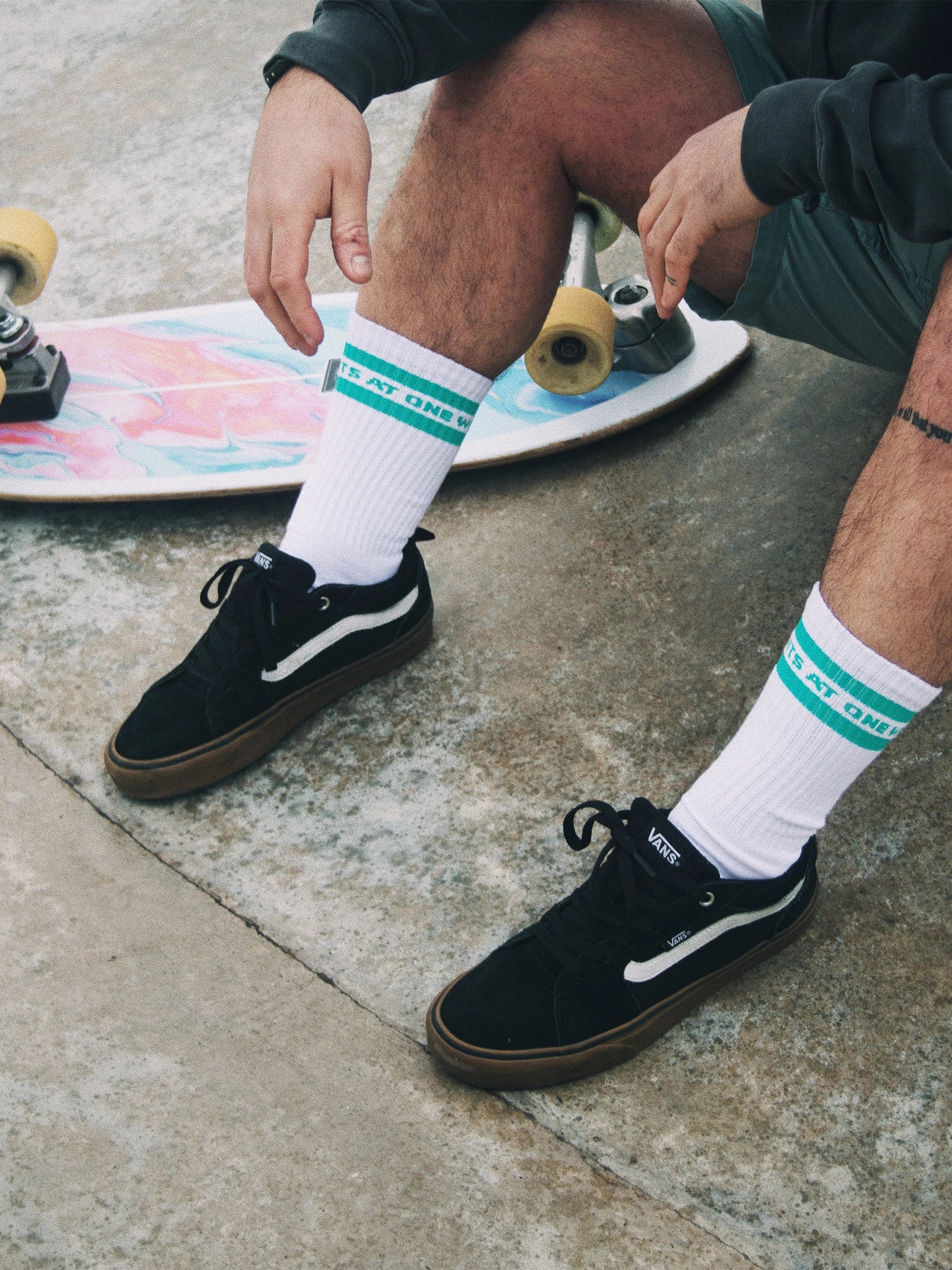 Saga Crew Socks - Emerald