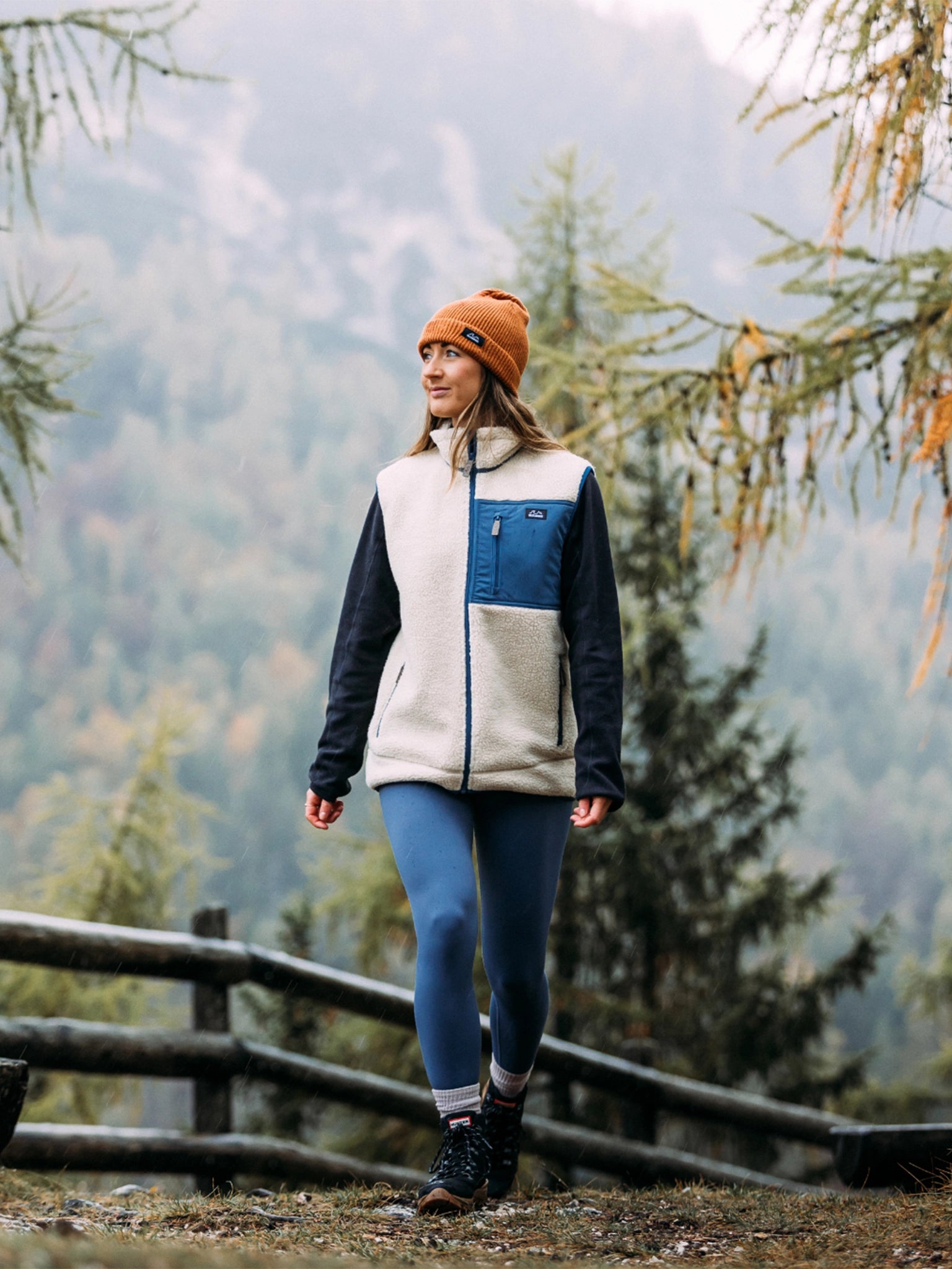 Sherpa Fleece Gilet - Beige