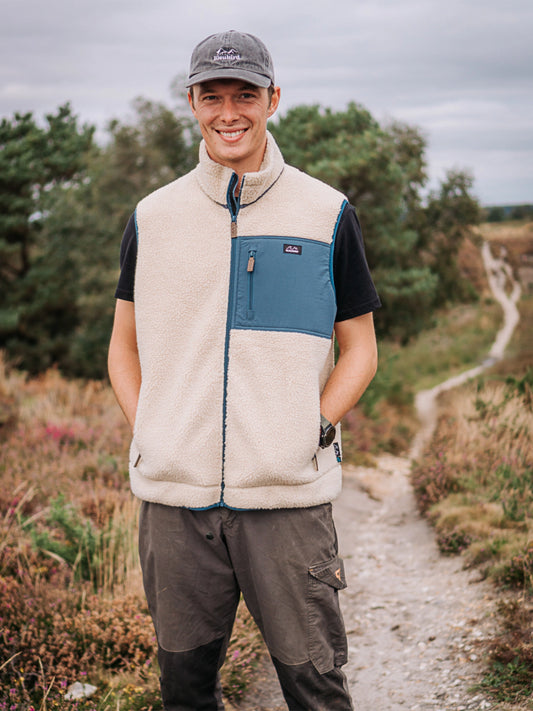 Sherpa Fleece Gilet - Beige