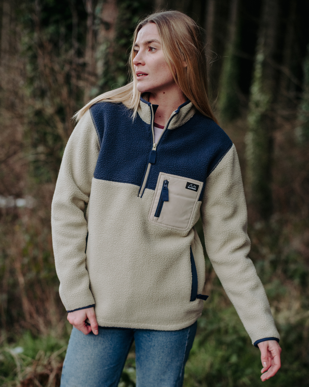 Polar 1 4 Zip Fleece Beige Bleubird